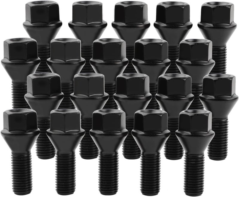 Reeauto Set of 20, 36136781151 Wheel Lug Bolts 14mm x 1.25 Studs Compatible with F30 F35 F10 F25 X3 E70 X5 - Image 1